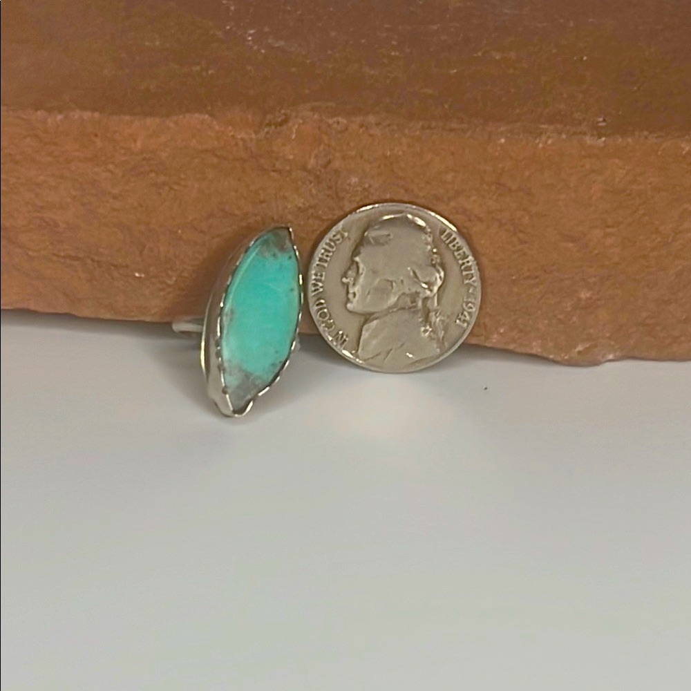 Elegant Silver And Turquoise Ring 25$